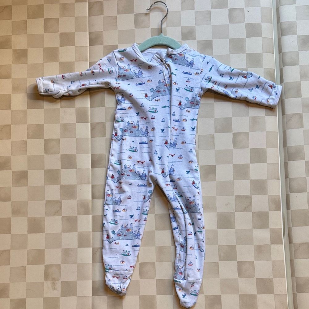 Katydid Kids Footie - Martha’s Vineyard print